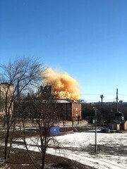 smoke from a factory