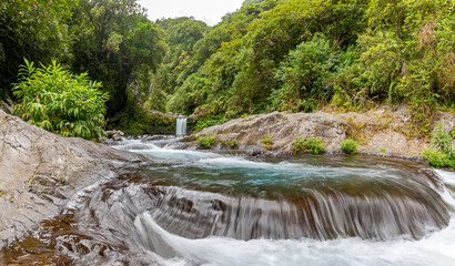 River Langevin near Waterfall Grand Galet at island La Reunion