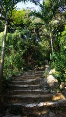 stairs on one of the Marble Mountains, Ngu Hanh Son South Da Nang, Vietnam, February