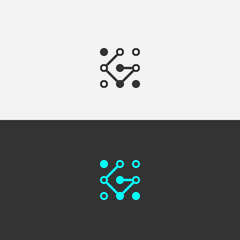 logo letter G tech, monogram icon initial G and Technology. simple line vector icon eps 10.