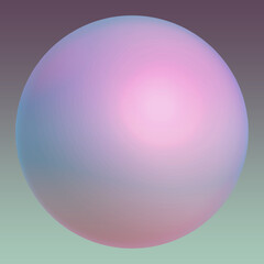 An abstract 3d iridescent sphere shape background image.