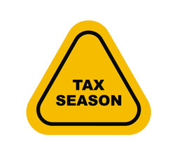 Obraz premium tax season sign on white background