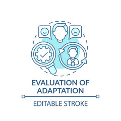 Corporate standards, norms and entering company concept icon. Adaptation of employee. Trial period thin line illustration. Vector isolated outline RGB color drawing. Editable stroke