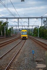 Passages Train going through Summer Hill Station NSW Australia