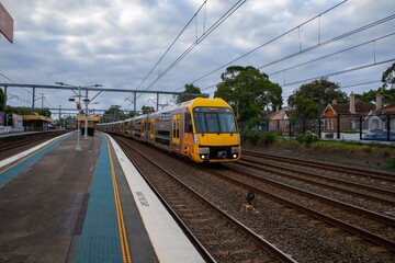 Passages Train going through Summer Hill Station NSW Australia