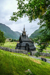 Stabkirche Norwegen Borgund historisch Touristen Attraktion