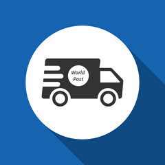 World post concept. Delivery post in world. Vector illustration