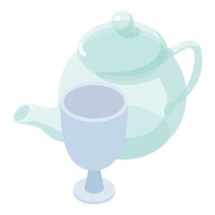 Glassware icon. Isometric illustration of glassware vector icon for web