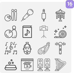 Simple set of diversion related lineal icons.