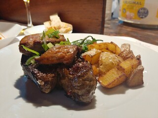 steak and Foie gras