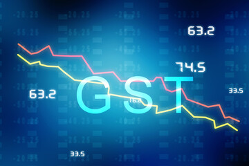 2d rendering Stock market online business concept. business Graph 