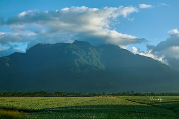 Obraz premium landscape with clouds and mountains