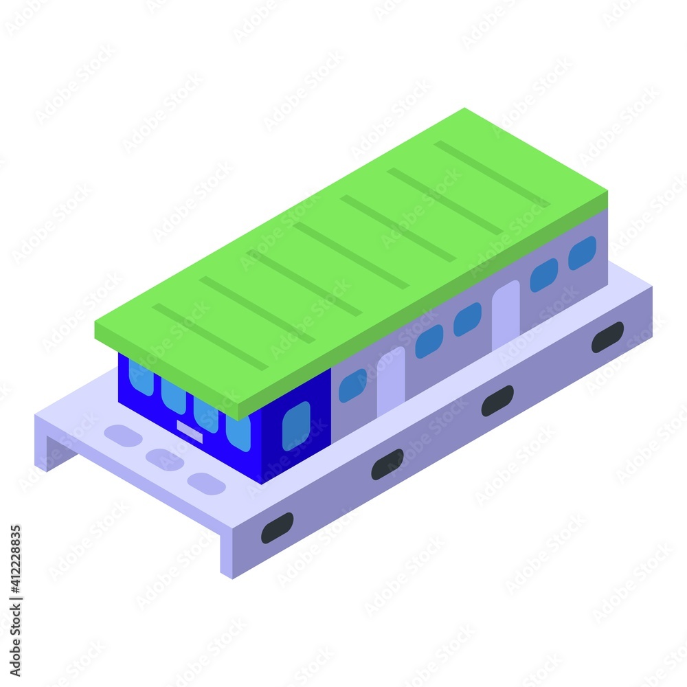 Poster ferry public icon. isometric of ferry public vector icon for web design isolated on white background
