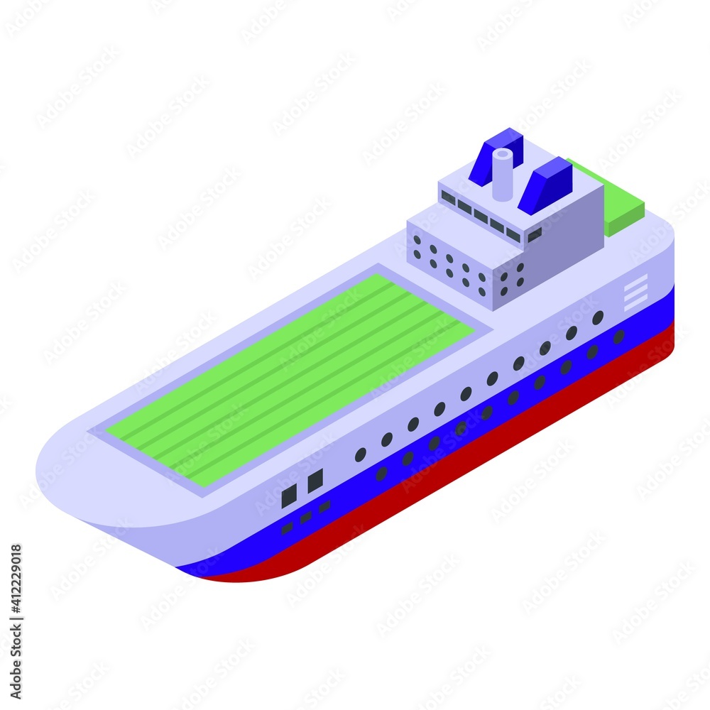 Poster ferry carrier icon. isometric of ferry carrier vector icon for web design isolated on white backgrou