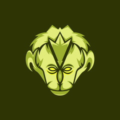 vector logo illustration alien head 