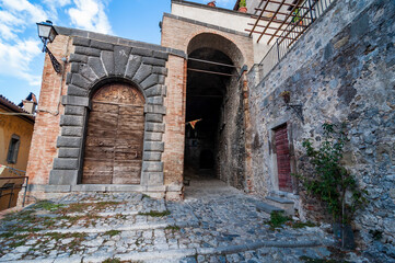 Fototapeta na wymiar Medieval architecture in the small village of Bolsena, Italy