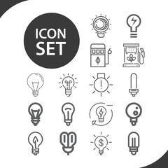 Simple set of wavelength related lineal icons.