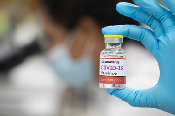 Background of Development and creation of a coronavirus vaccine COVID-19 in the...