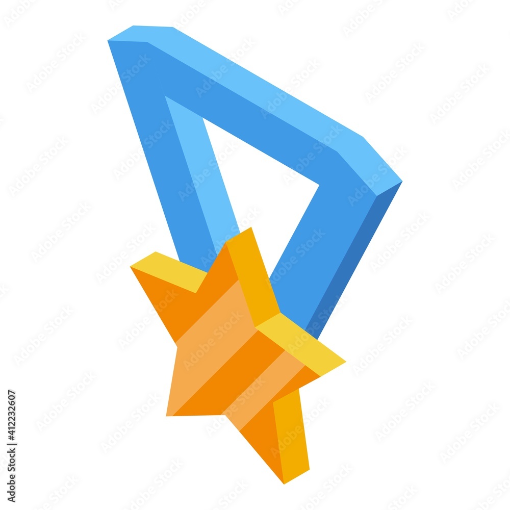 Poster medal hierarchy icon. isometric of medal hierarchy vector icon for web design isolated on white back
