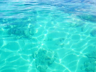 Fototapeta na wymiar 沖縄の透明な海の水（宮古島）