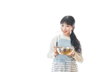 クッキング教室に通う若い女性