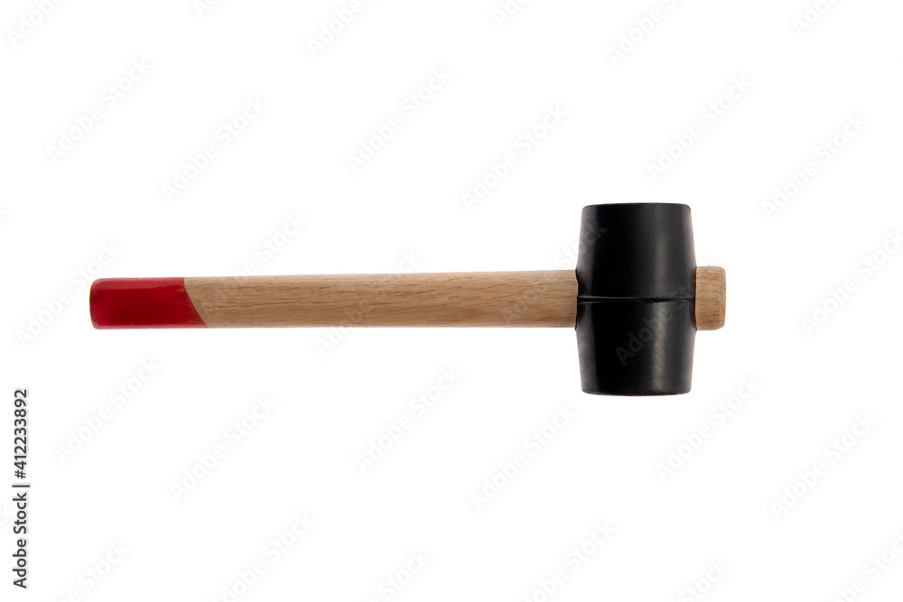 Wall mural one construction tool - rubber hammer