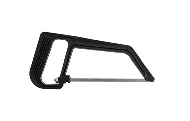 construction tool - hacksaw by iron, on white background, isolated