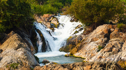 waterfall in the mountains