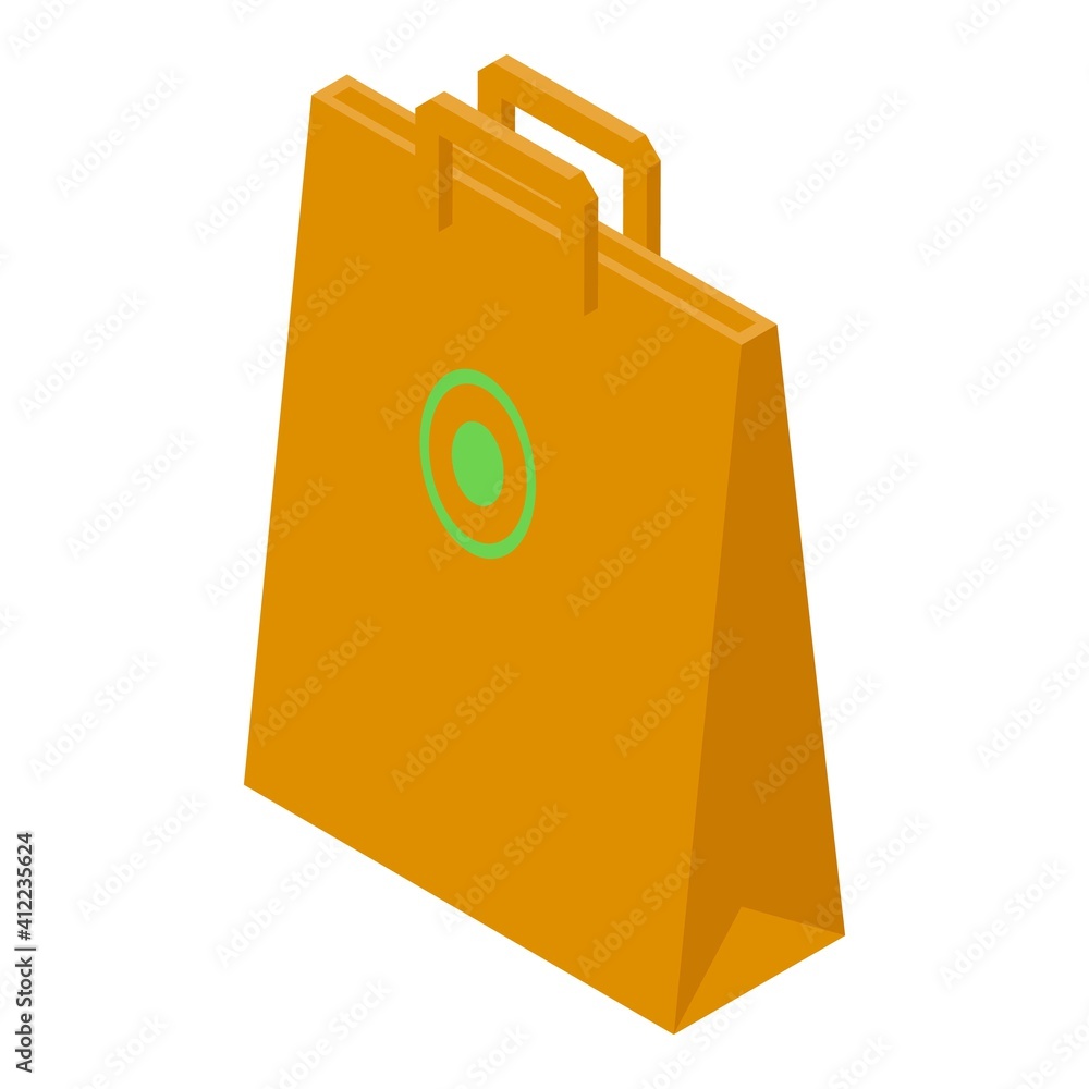 Poster paper pack icon. isometric of paper pack vector icon for web design isolated on white background