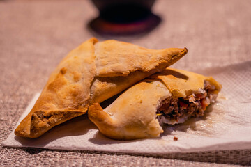 two arabic meat patties 