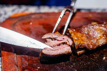 grilled meat on the grill