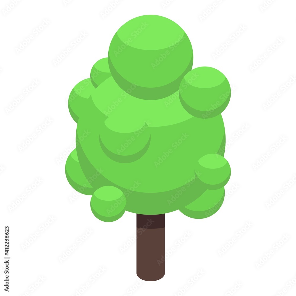 Aufkleber natural tree icon. isometric of natural tree vector icon for web design isolated on white background