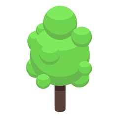 Natural tree icon. Isometric of natural tree vector icon for web design isolated on white background