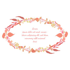 Vintage Frame with the Five Culinary Herbals