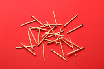 Many matches on color background