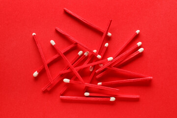 Many matches on color background