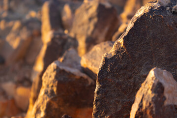 Rocks at sunset