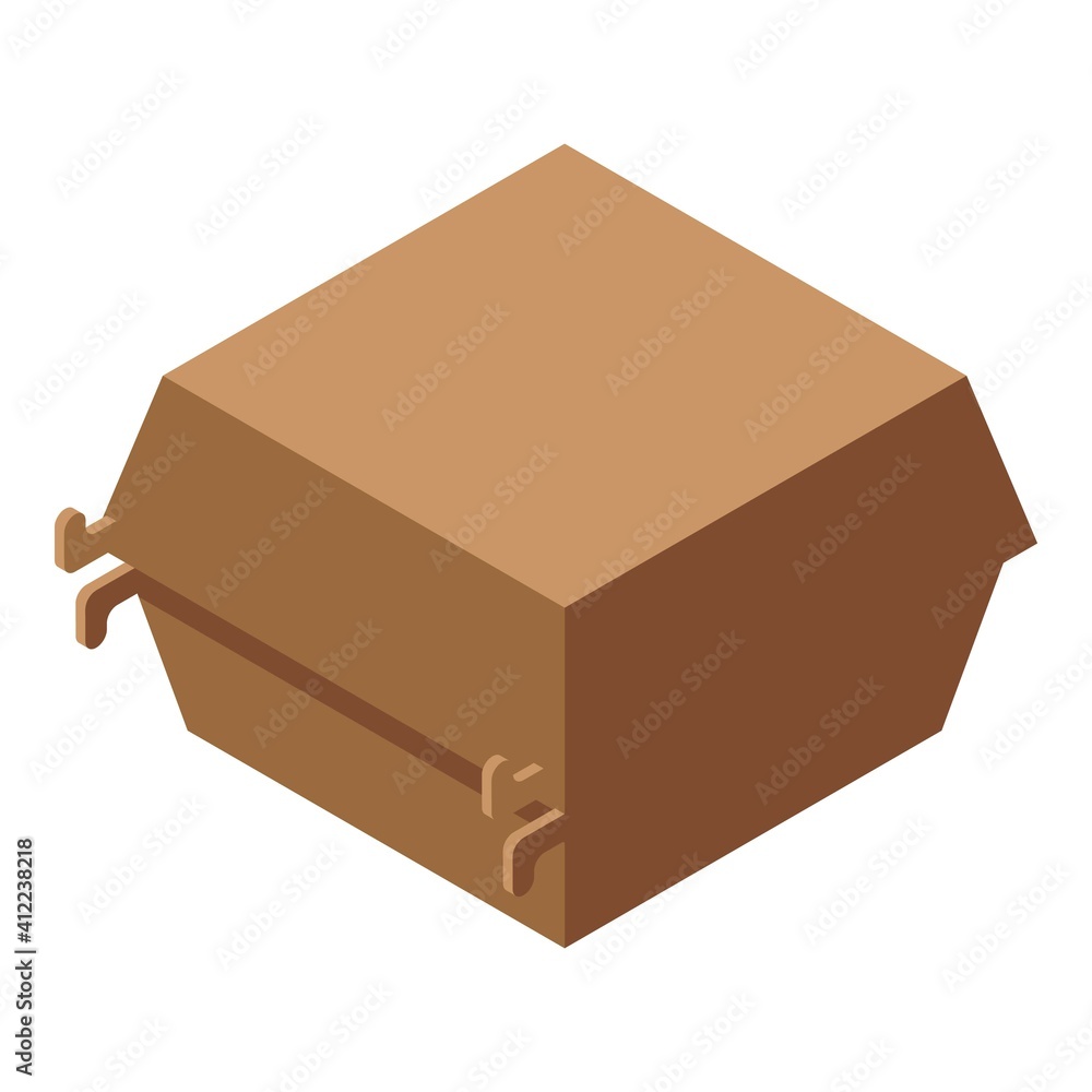 Poster eco container icon. isometric of eco container vector icon for web design isolated on white backgrou