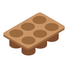 Organic eco pack icon. Isometric of organic eco pack vector icon for web design isolated on white background