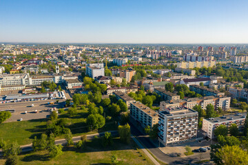 An aerial view on Brest city in Belarus