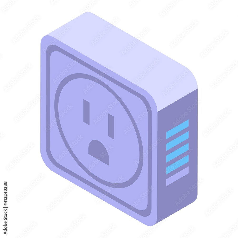 Poster smart plug icon. isometric of smart plug vector icon for web design isolated on white background