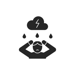 Grief line color icon. Sign for web page, mobile app