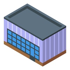 City building icon. Isometric of city building vector icon for web design isolated on white background