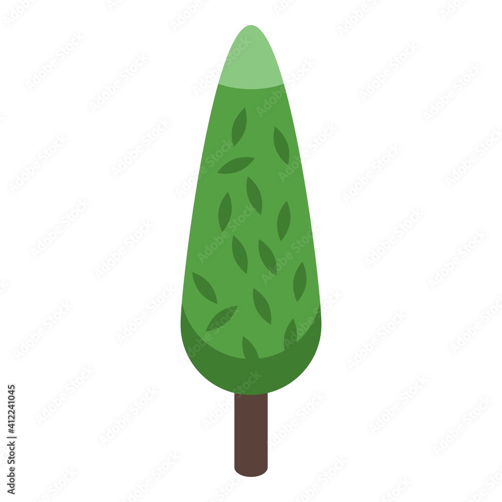 Poster decoration tree icon. isometric of decoration tree vector icon for web design isolated on white back
