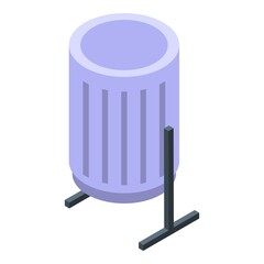 City trash bin icon. Isometric of city trash bin vector icon for web design isolated on white background