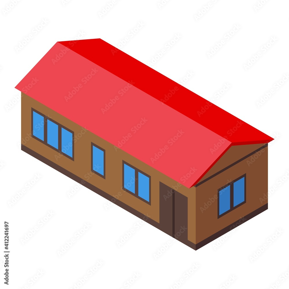 Poster urban building icon. isometric of urban building vector icon for web design isolated on white backgr