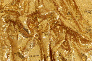 background of beautiful gold sequins fabric