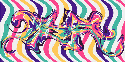 abstract colorful background with waves