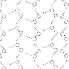 Spectacles pattern on white background. Vector illustration. 