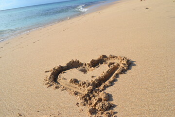 heart on the beach